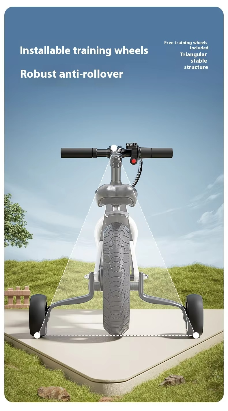 Training wheels included